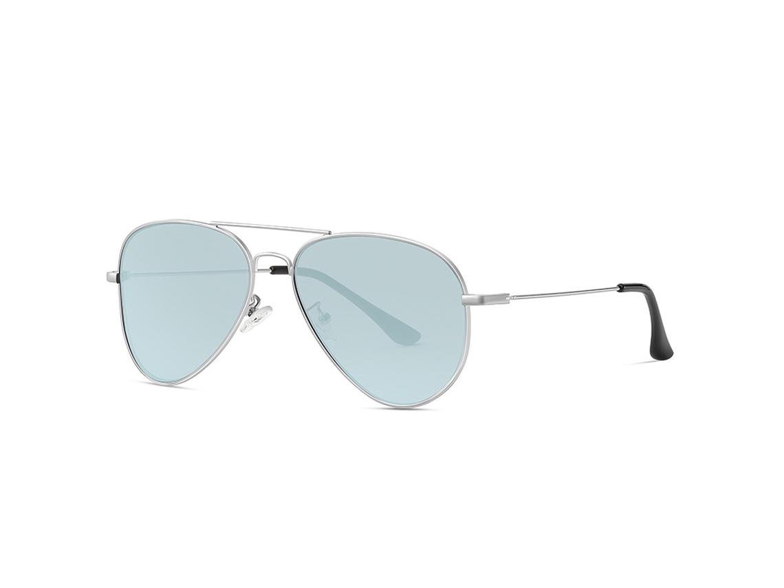 Óculos De Sol Aviador Côncavos , Com Proteção Uv400, Branco De 57 Mm Chrui