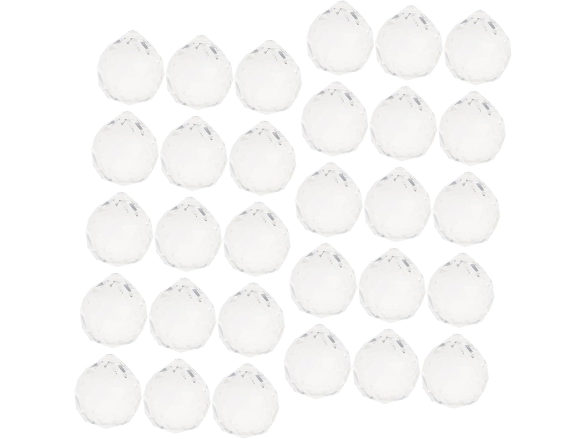 30 Piezas De Atrapasoles Decorativos Para Ventanas De Interior Con Bolas De Cristal