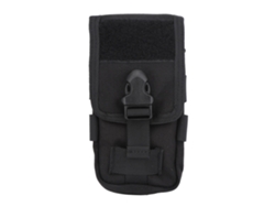 Riñonera Táctica Edc De Doble Capa Para Teléfono Móvil, Para Exteriores, Poliéster 1000d, Negra, 4 Pulgadas, Lb-14