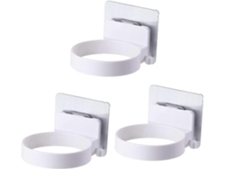 3 soportes de pared para secador de pelo, soporte para cabello, estante para secador con ventosa autoadhesiva GOKOCO