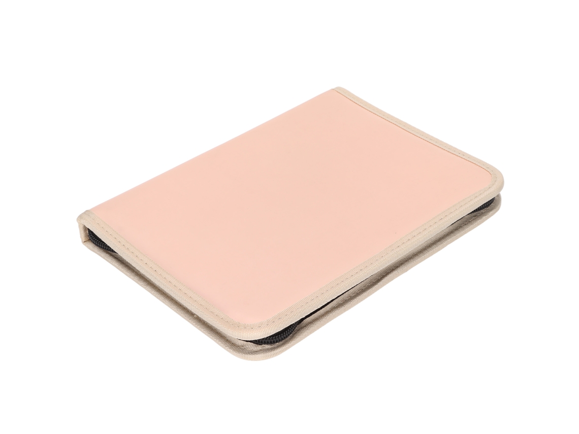 Bolsa De Armazenamento Para Brocas De Unha De Grande Capacidade Portátil Para Manicure Dourado Rosa