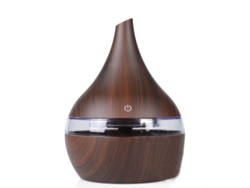 Humidificador Con Diseño De Veta De Madera Para Estudio De Yoga, Difusor De Aromaterapia Con Función De Ionización, Ambientador Con Led Que Cambian De