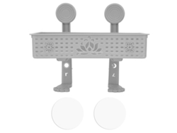 Cesta Vacía Para Escurridor De Pared Sin Necesidad De Taladrar, Ideal Para Almacenamiento En Cocina Y Baño - Gris