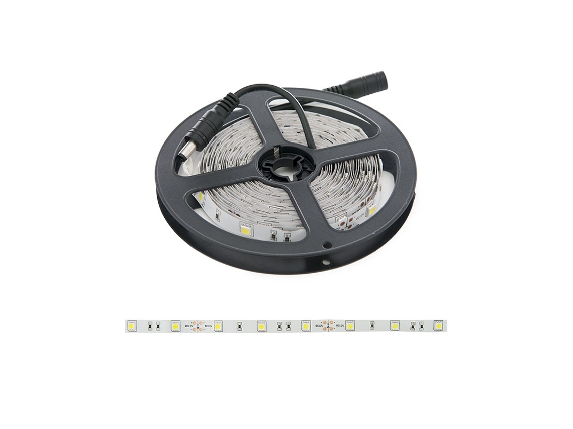 Tira de 150 LEDs 36W 1974Lm CRI85 3000ºK SMD5050 12VDC x5M 40.000H [PL219007WW]-Blanco Cálido GREENICE