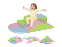 Conjunto 6 Blocos Construção Crianças Escalar Engatinhar Multicolor