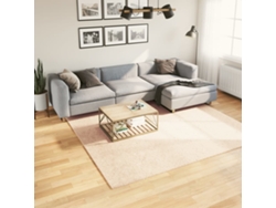 Alfombra De Pelo Corto Suave Lavable Huarte Beige 240x240 Cm