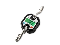 Báscula De Grúa Digital Portátil (150 Kg, Negra) Con Gancho De Pesaje Resistente