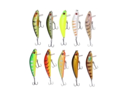 2026rebe-10 Piezas Señuelos De Pesca Duros 65mm/6.5g Ojos 3d Minnow Para Bass Trout Agua Salada Dulce