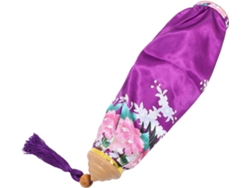 Farol vietnamita para exteriores con diseño de pavo real, 30 cm, tela morada, impermeable, decoración para el Año Nuevo Chino. SFUSHOS