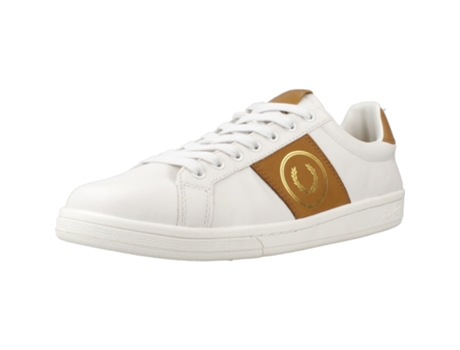 Zapatos de Hombre FRED PERRY Leatherbrande Tecido Blanco (42)