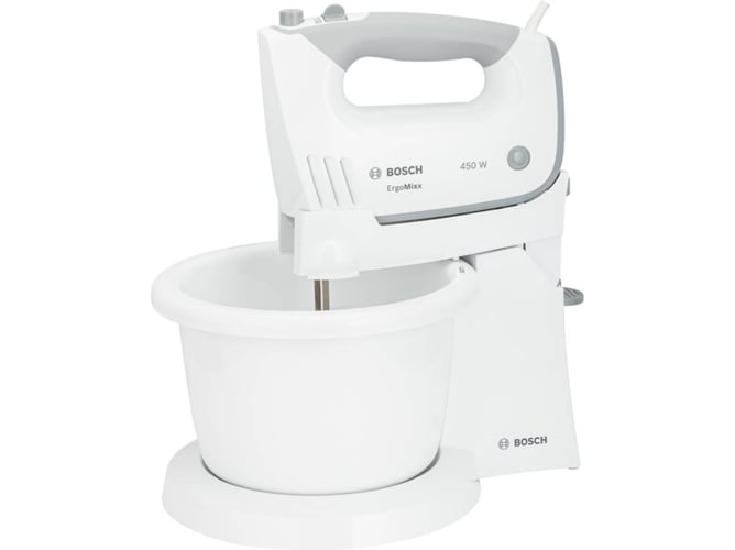 Batidora Amasadora con Bol BOSCH MFQ36460 ErgoMixx (450 W - Bol 3 L - Blanco)