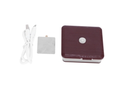 2026-lámpara Nocturna Led Inteligente Con Sensor De Movimiento Para Gabinete Dormitorio Carga Usb Madera Granate