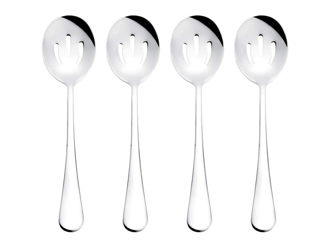 Cucharas De Servicio De Acero Inoxidable, 22 Cm, Perforadas, Para Buffet, Banquete, Cocina, Set De 4