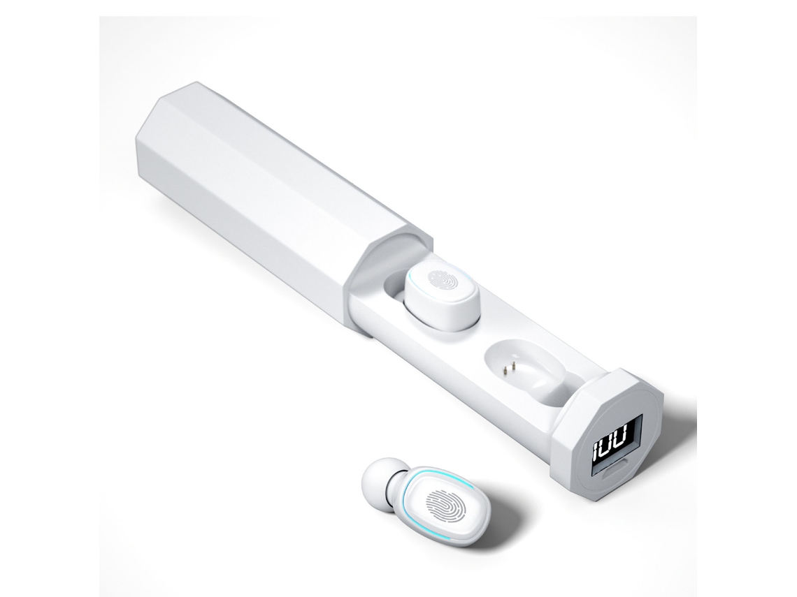Auriculares Inalámbricos Bluetooth Con Cancelación De Ruido Para Deportes, Conexión Estable, Color Blanco.