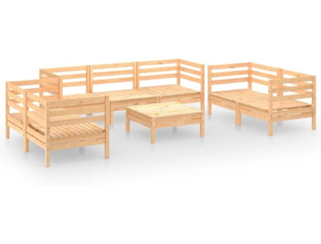 Conjunto 8 de muebles de jardín VIDAXL madera maciza de pino