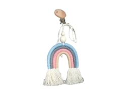 Adorno de arcoíris para cochecito de bebé, decoración de cuna con flecos, decoración para cochecito de bebé, arcoíris colgante.