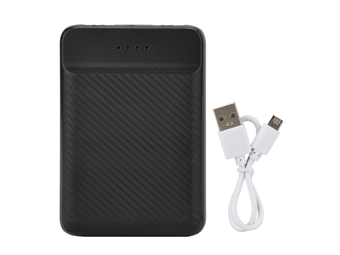 Batería Externa De 10000mah Recarga Rápida Tamaño Pequeño Cargador Portátil Para Teléfonos Móviles Negro