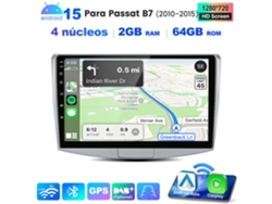 Radio Junsun 2gb+64gb Android 15 Para Passat B7 (2010-2015) Quad-core, Wifi, Compatible Con Controles Del Volante Y Carplay.