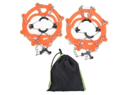 Crampones De 8 Dientes Para Hielo Y Nieve, Escalada, Esquí Y Montañismo, Color Naranja.