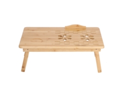 Soporte de mesa ajustable de bambú para portátil (sin ventilador)