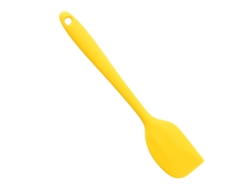 Espátula de silicona resistente al calor, ideal para cocinar y hornear, color amarillo.