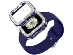 Correa de repuesto de silicona suave para reloj inteligente con decoración de diamantes de imitación, compatible con Apple Watch Series 4/5/6. Ly Ebike