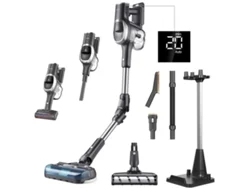 Aspiradora vertical inalámbrica Jimmy Jv9 Pro Aqua 2 en 1. Aspira y limpia. Succión de 160 W. Autonomía de 65 minutos. Diseño de doble polvo. Ideal para alfombras, pisos y pelo de animales.