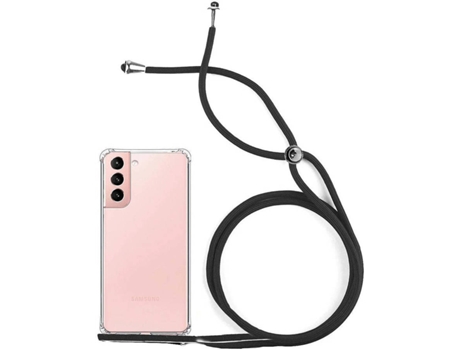 Carcasa para Samsung Galaxy S21 FE 5G MISTERCAPAS Antichoque con Cuerda Transparente