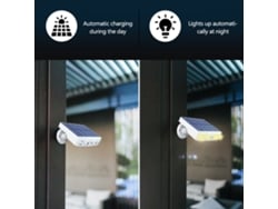 2pcs Lâmpada De Parede Solar Led Com Sensor De Movimento Rotativa À Prova D'água Luz Branca Quente Jardim Exterior