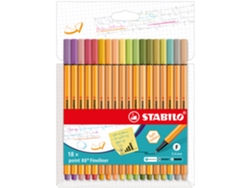 STABILO Fineliner Point 88 Caja de Cartón de 18 Nuevos Colores