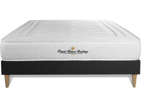 ROYAL PALACE BEDDING Lancaster Conjunto Sommier de Colchón Negro (120x190 cm - Muelles Ensacados y Viscoelástica)