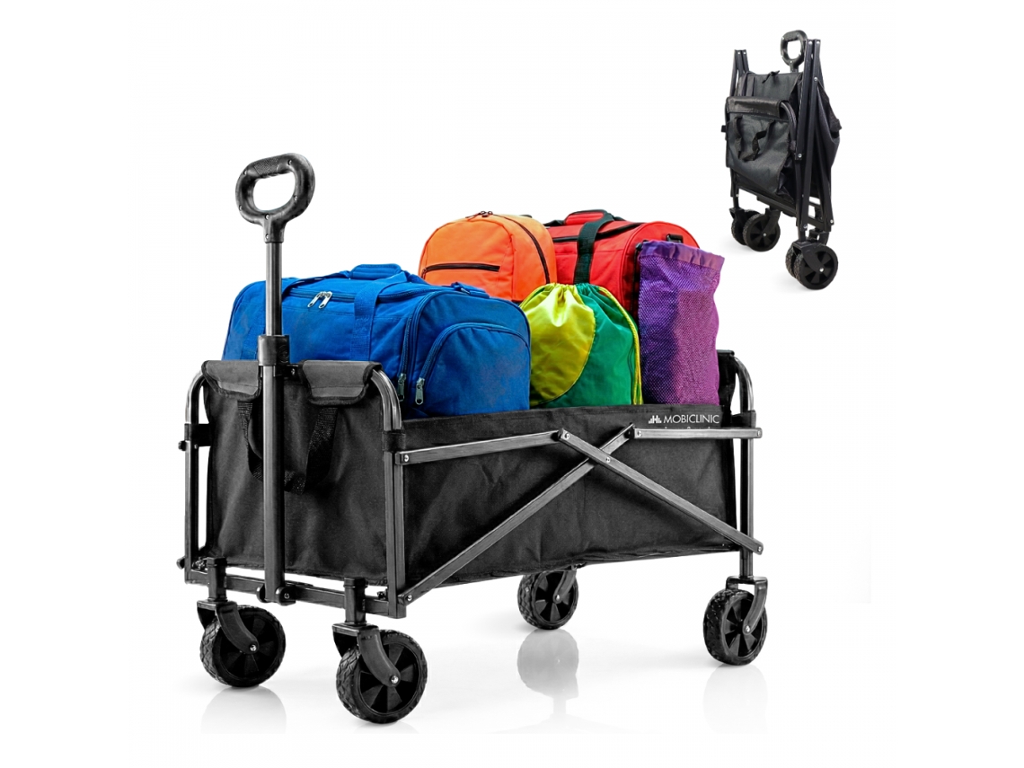 Carro transporte playa y jardín MOBICLINIC Asa ajustable 71x47x67cm Plegable Ruedas 360º Duna Basic
