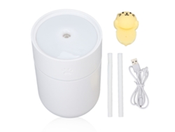 Mini humidificador 260ml USB Modos silencioso Intermitente Continuo Nanoscópico Niebla Animated Dibujos Blanco