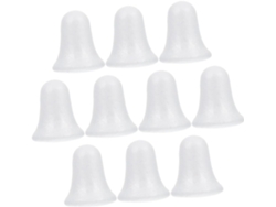 10 Campanas Navideñas Espuma Blanca 8 Manualidades Adornos Colgantes Árboles Navidad Fiestas Material