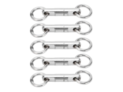 5 Anillos Giratorios De Acero Inoxidable Para Conector De Anzuelo De Pesca, Rodamiento De 360°, Accesorio De Pesca N.° 5