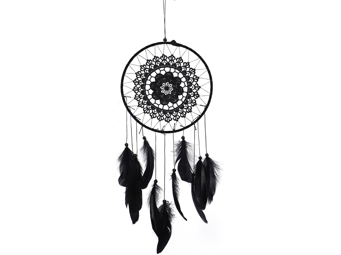 Atrapasueños colgante de encaje con plumas para fiestas en el hogar de Baok-Decoration, regalo.