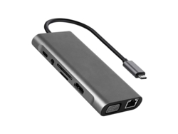 Hub USB C, adaptador multipuerto USB-C a HDMI 11 en 1, suministro de energía de 100 W, lector de tarjetas SD/TF para MacBook Pro Air, iPad