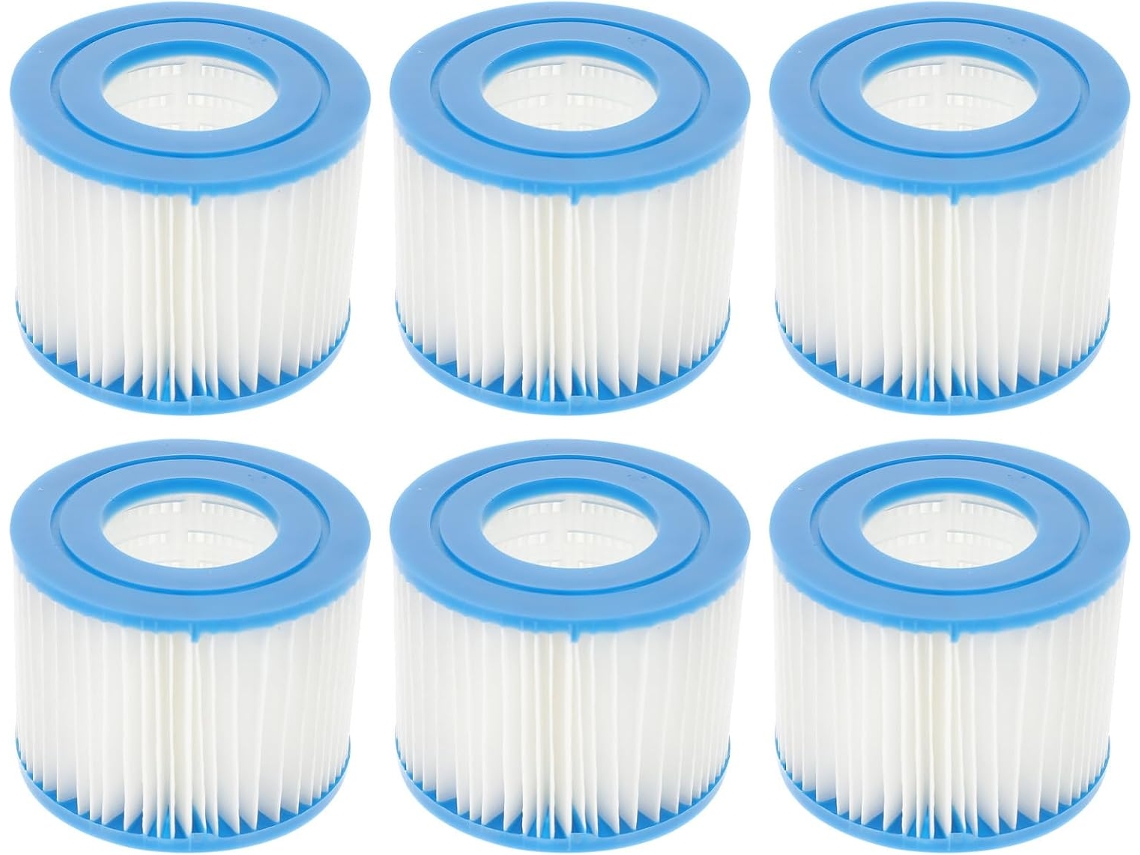 Paquete De 6 Cartuchos De Filtro Tipo Vi Fabricados En Pet Y Vellón Para Piscinas Y Spas. Elimina Partículas Finas.