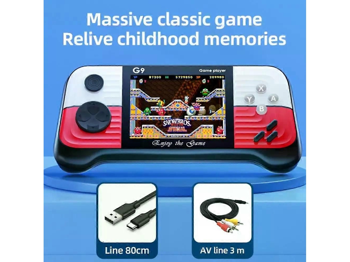Consola retro G9 con 666 juegos, salida AV y soporte para 2 jugadores GOKOCO