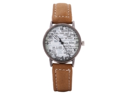 Reloj De Pulsera Analógico Para Mujer Con Movimiento De Cuarzo Y Correa De Poliuretano (marrón)