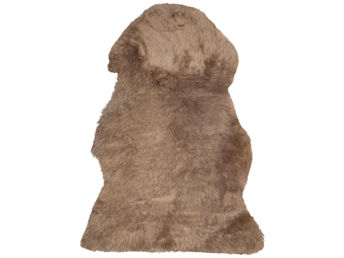 Alfombra de pelo largo BELIANI Uluru de Piel de oveja Marrón 65x110