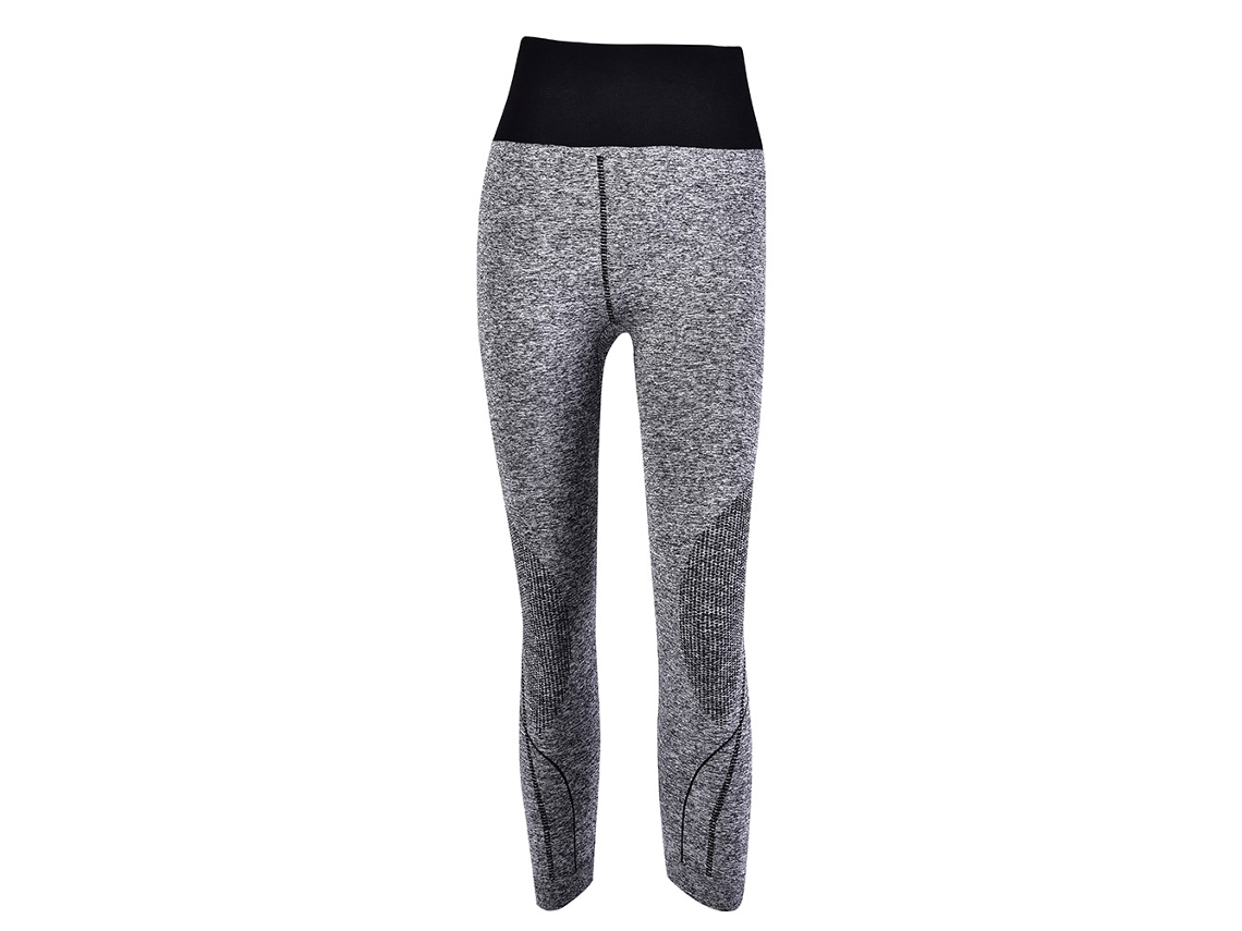 2026-leggings Deportivos Mujer Para Gimnasia Yoga Running Pantalones Tight Elásticos Gris 3/4