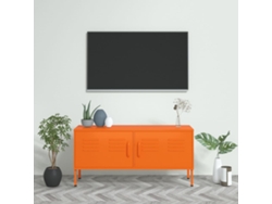 Mueble de Armario Tv Acero 105X35X50 Cm Naranja