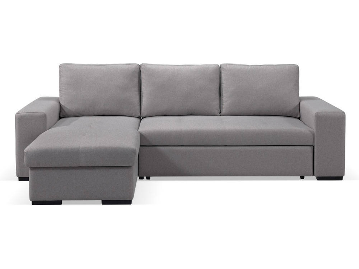 Sofá Cama BAZAR MONDIALE Portimão (Gris - Madera, Poliéster - 240x100x83 cm)