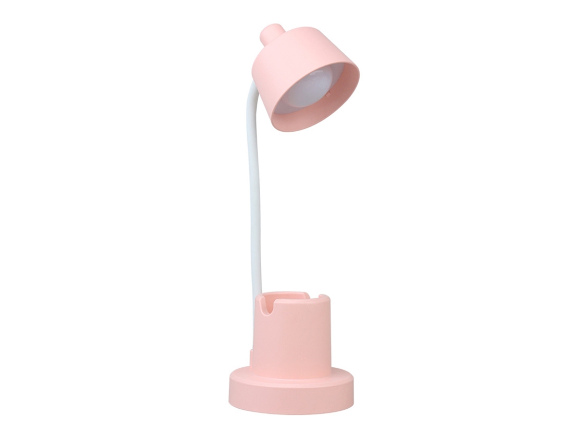 Rebe-lámpara De Escritorio Led Con Porta Bolígrafos Usb Recargable Plegable Portátil Protectora De Ojos Rosa Para Dormitorio Oficina