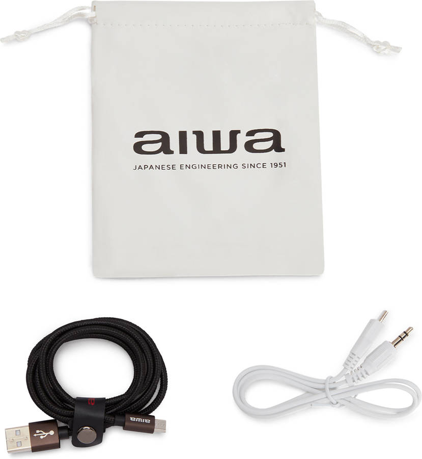 Altavoz Aiwa Bs100bk negro sd bluetooth 1000 mah gris square bs100gy con microsd fm resistente agua acabado en 4w 4