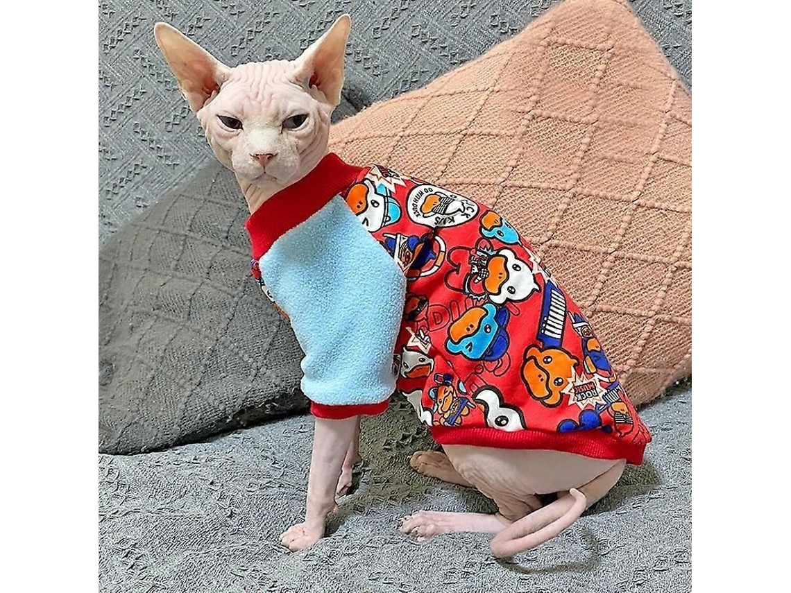 Ropa Para Gato Sphynx Y Devon: Monos Cálidos De Algodón Con Capucha Para Gatitos Tallas Xs-xxl Estilo 3 S