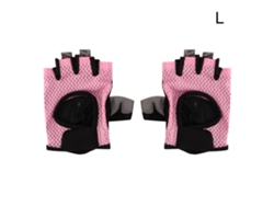 Guantes Transpirables, Antideslizantes Y Elásticos Sin Dedos, De Media Punta, Para Gimnasio Y Ciclismo, Talla L.