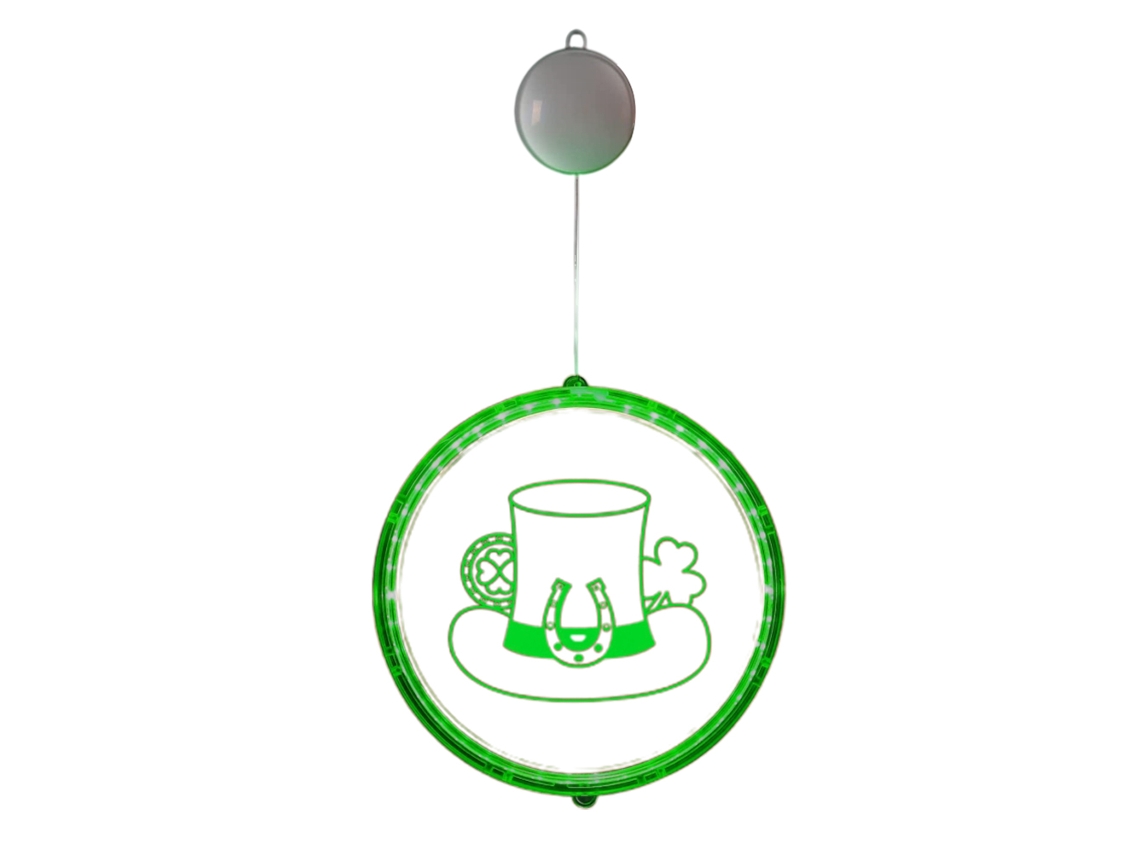2026-luz Decorativa De San Patricio Con Trébol Shamrock, Señal De Luz Led Verde Para Fiesta, Decoración Interior Y Exterior