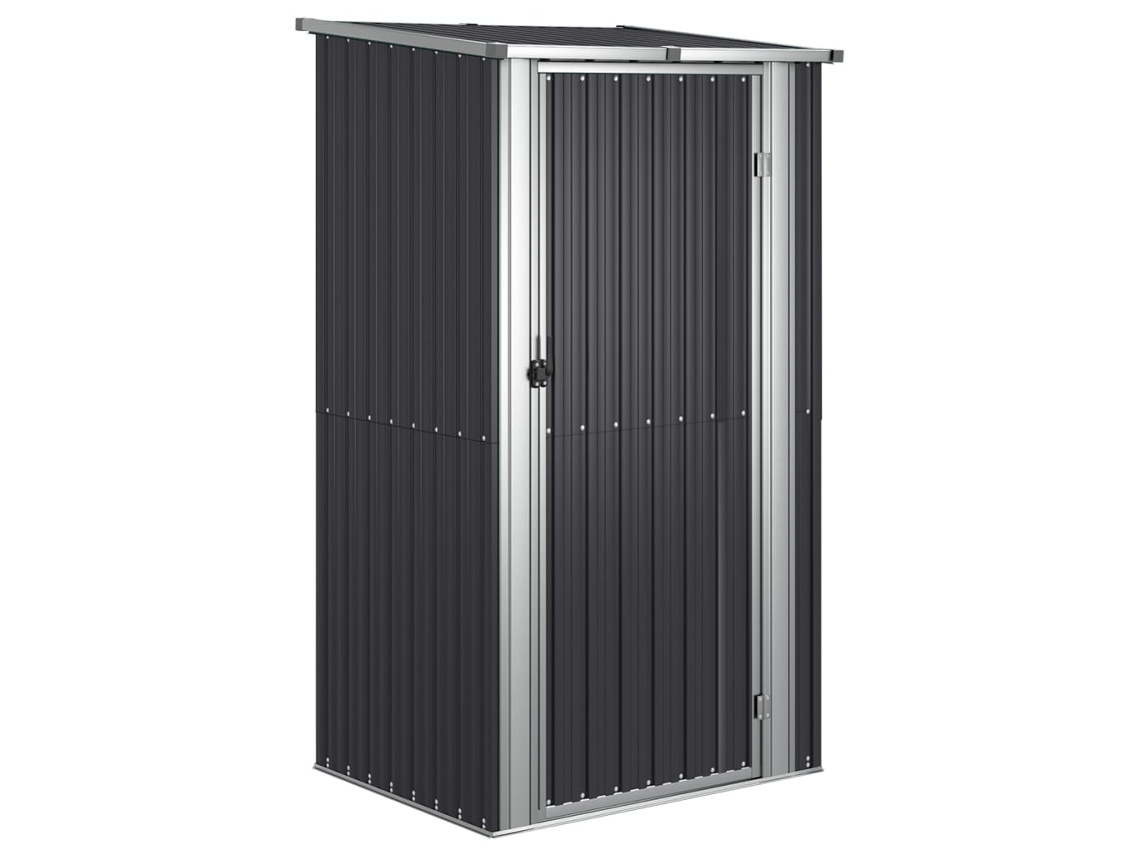 Cobertizo de jardín VIDAXL Antracita Acero (118,5x97x209,5 cm)
